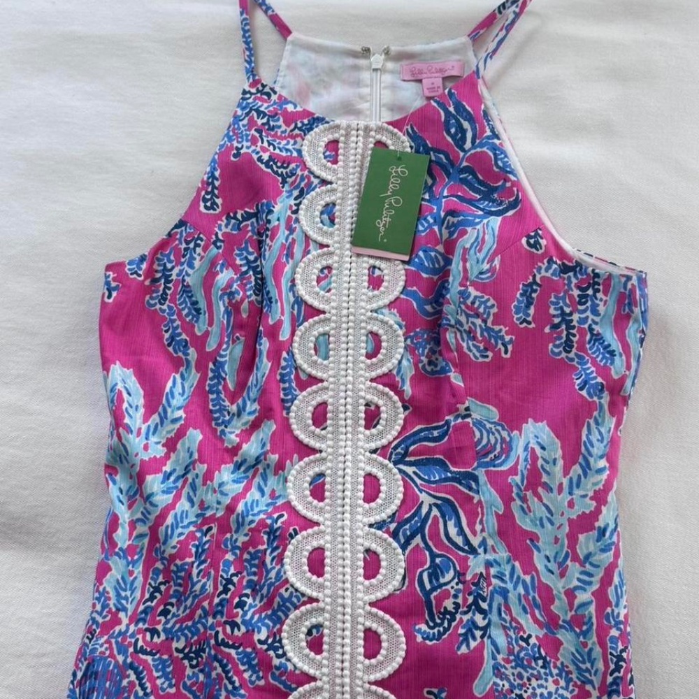 NWT Lilly Pulitzer Annabelle halter top in pattern Let’s Samba. Rare find! 8